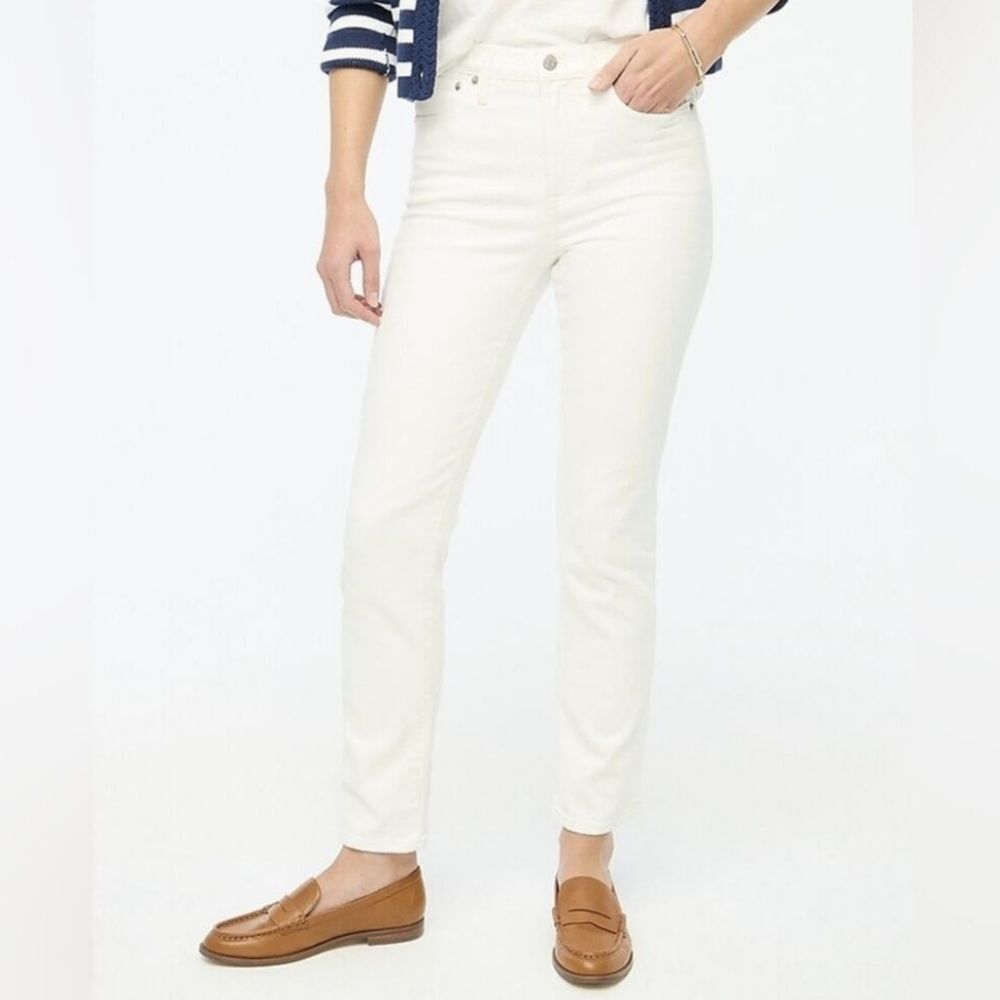 J.Crew Factory White Straight Leg Jeans Size 28T NWT